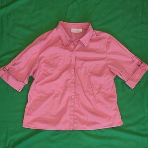 Women Sonoma cute button front shirt, XL